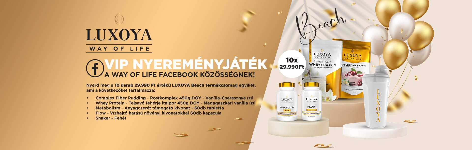 LUXOYA VIP Nyereményjáték